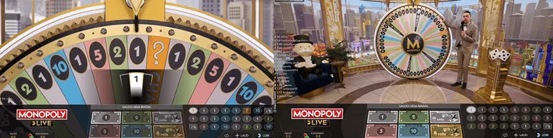 monopoly live game screens