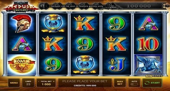 myth of medusa gold slot screen