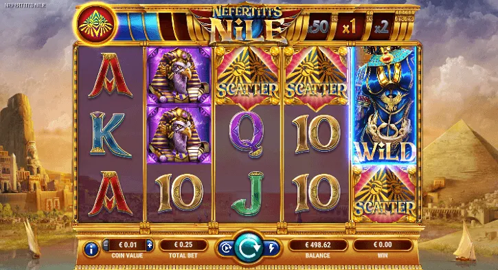 nefertitis nile slot screen