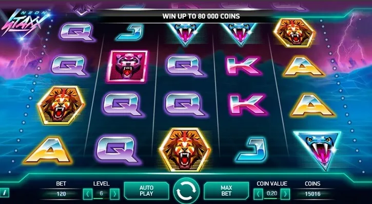 neon staxx slot screen