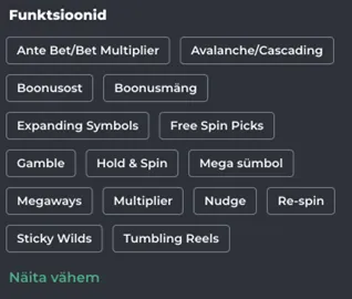 ninja casino eesti funktsioonid