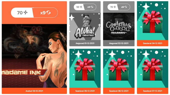 ninja kasiino joulukalender 2021