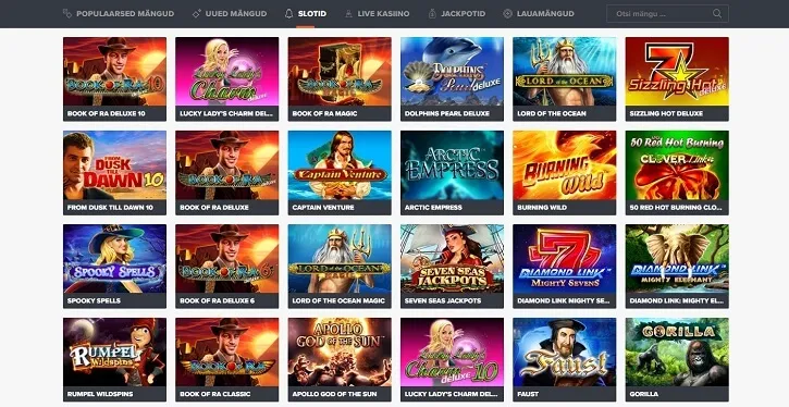 ninja kasiino slotid