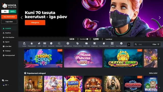 ninja kasiino veebileht