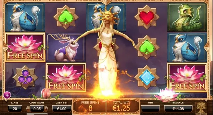 nirvana slot screen