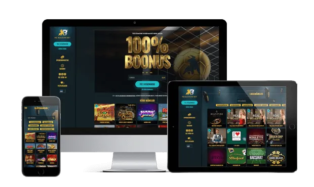 noaccountbet kasiino website screens