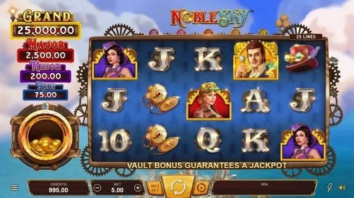 noble sky slot screen