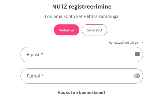 nutz kasiino registreerimine