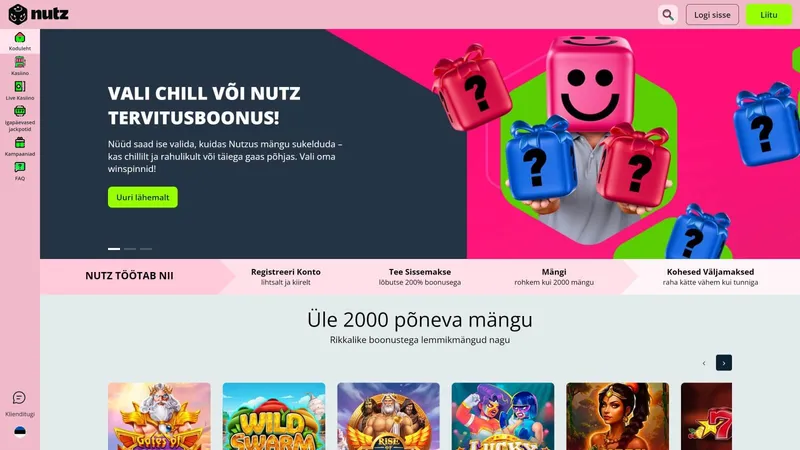 nutz kasiino veebileht