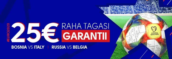 olybet euro qualifiers 25 eur tagasi kampaania