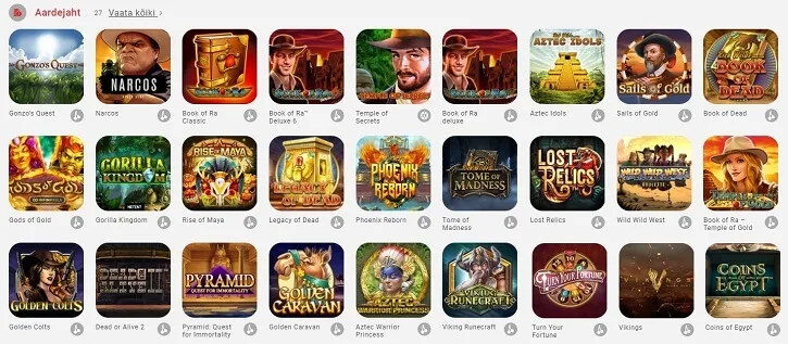 olybet kasiino aardejaht slotid