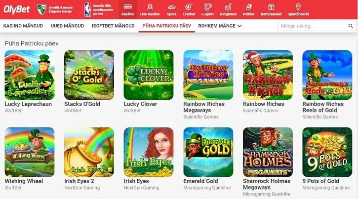 olybet kasiino puha patricku slotid