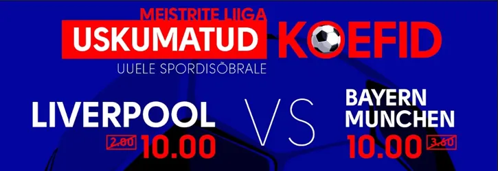 olybet meistrite liiga uskumatud koefid