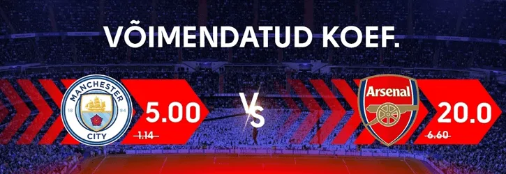 olybet spordiennustus mancity arsenal kampaania