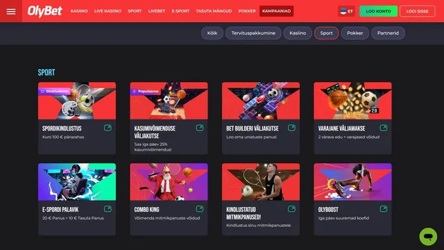 olybet spordiennustuse kampaaniad
