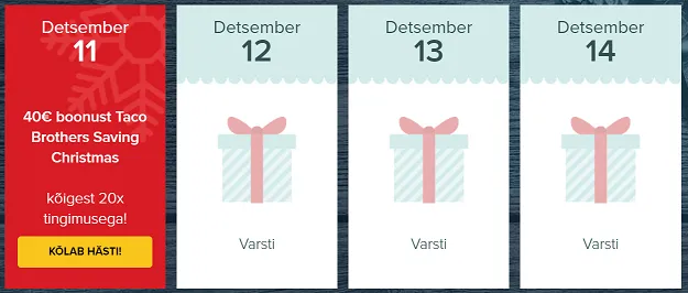 optibet kasiino christmas kampaania boonus