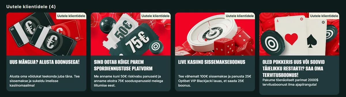 optibet kasiino pakkumised