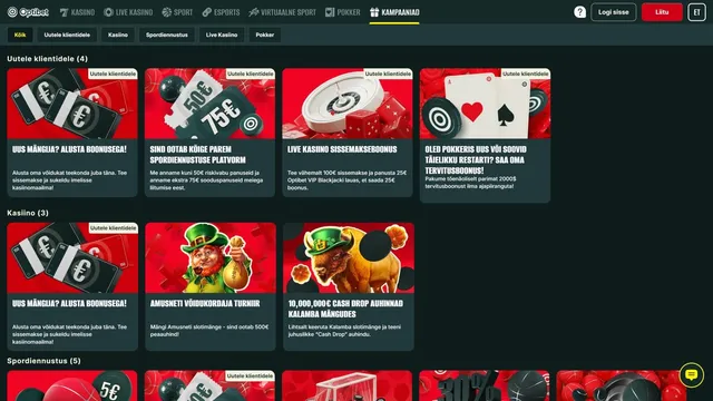 optibet kasiino kampaaniad