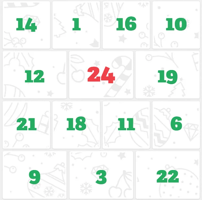 paf kasiino joulukalender auhinnad