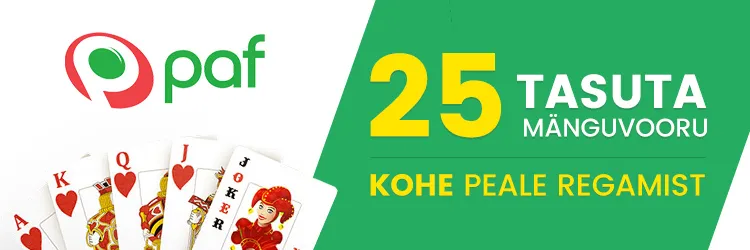 paf kasiino tasuta liitumis kampaania