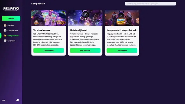 pelipeto casino kampaaniad