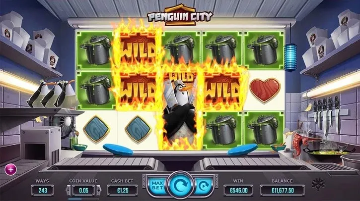 penguin city slot screen