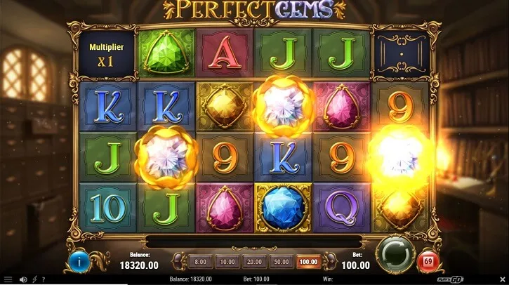 perfect gems slot screen