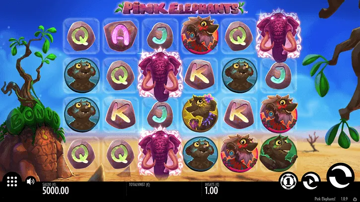 pink elephants slot screen