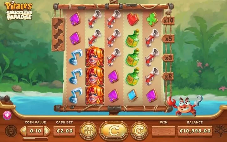 pirates smugglers paradise slot screen