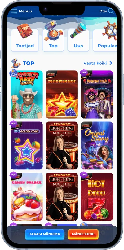 posido kasiino mobiilne veebileht mängud