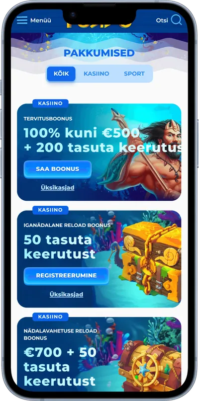posido kasiino mobiilne veebileht pakkumised