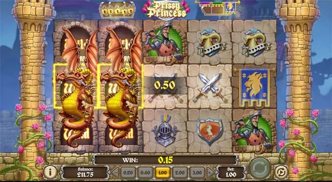prissy princess slot screen