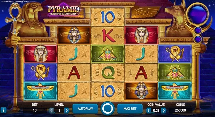 pyramid quest for immortality slot screen