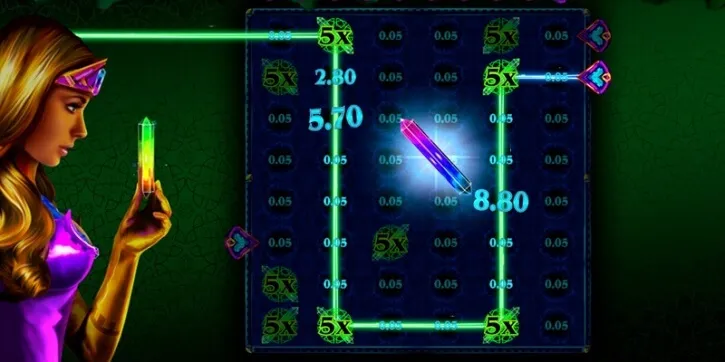 queen of the crystal rays slot screen