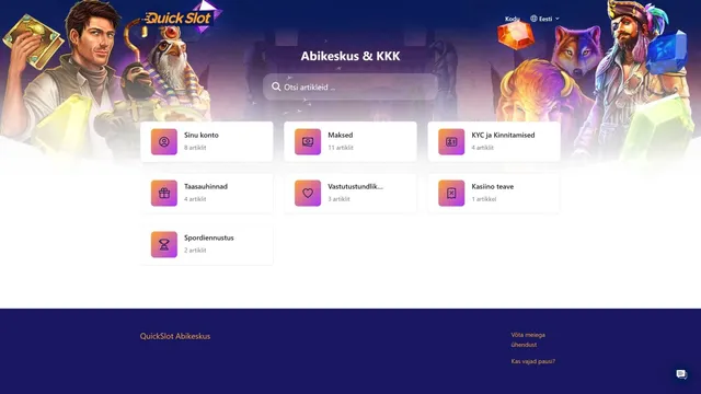 quickslot kasiino klienditugi