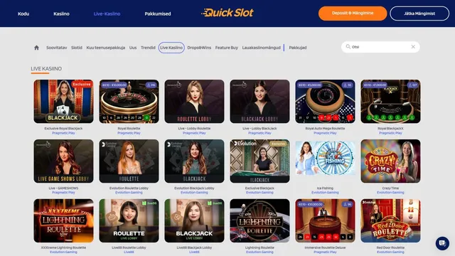quickslot kasiino live kasiino