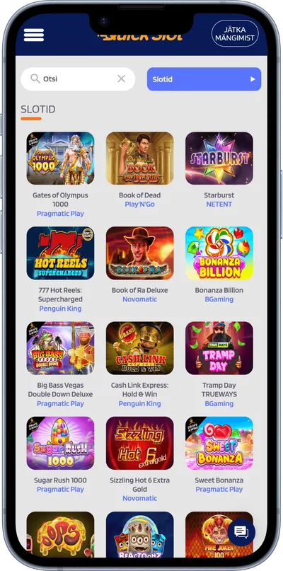 quickslot kasiino mobiilne veebileht slotid