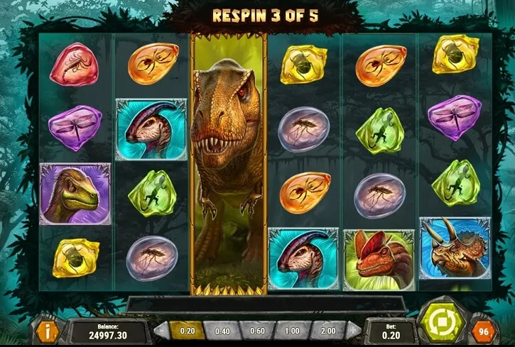 raging rex slot screen