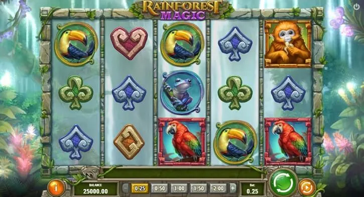 rainforest magic slot screen