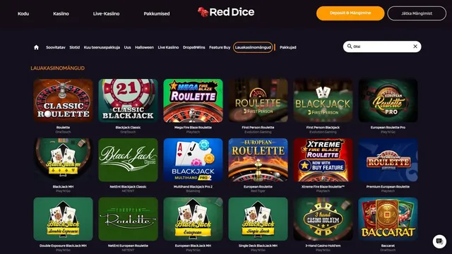 reddice kasiino lauamängud