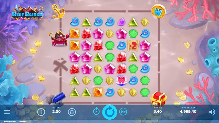 reef raider slot screen