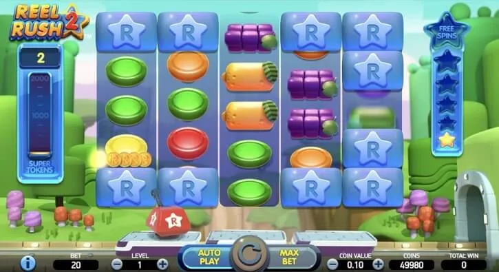 reel rush 2 slot screen