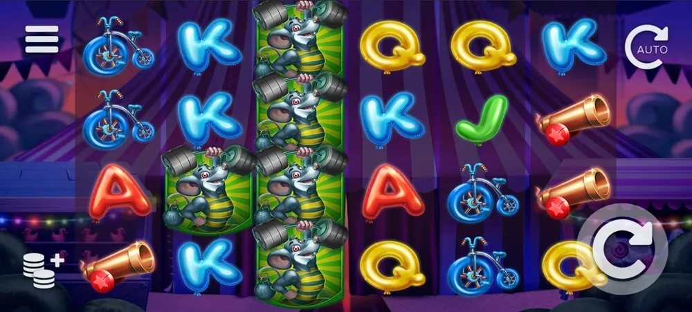 respin circus slot screen
