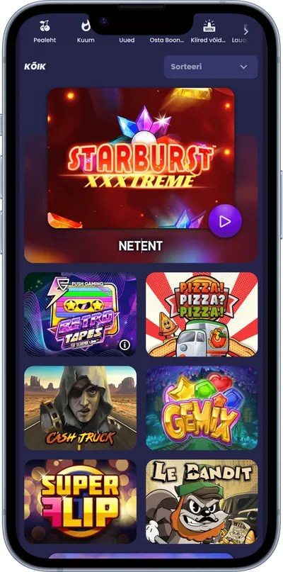 respin kasiino mobiilne veebileht slotid