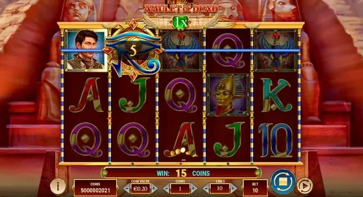rich wilde and the amulet of dead slot screen