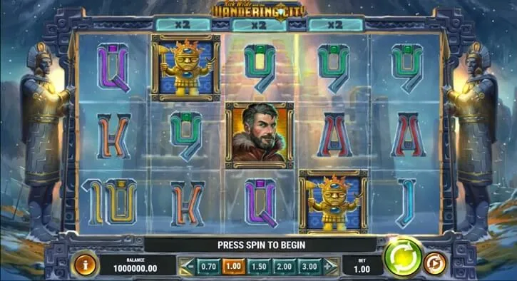 rich wilde and the wandering city slot screen