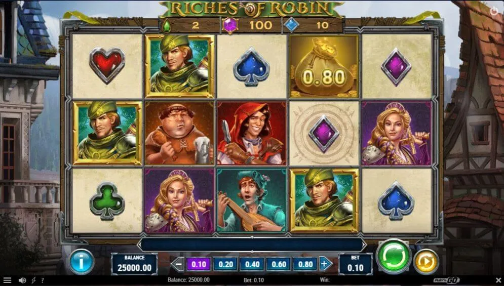 riches of robin slot screen