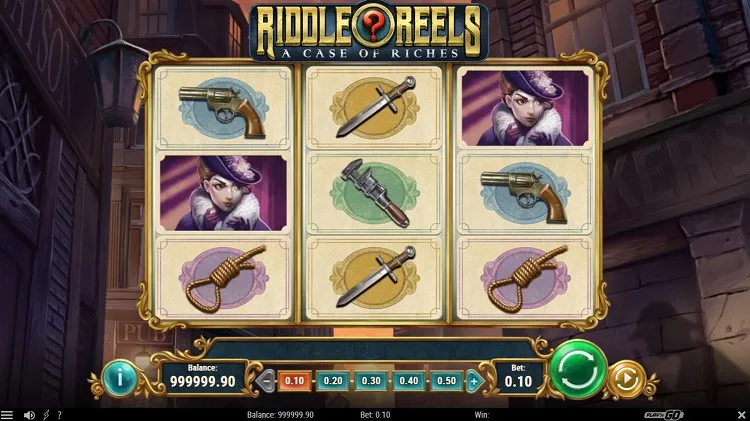riddle reels a case of riches slot screen