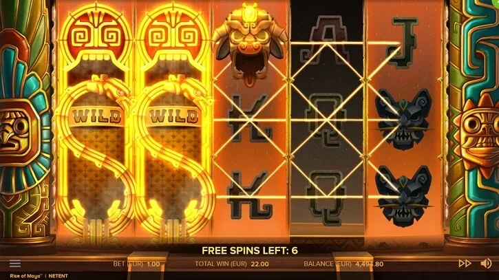 rise of maya slot screen