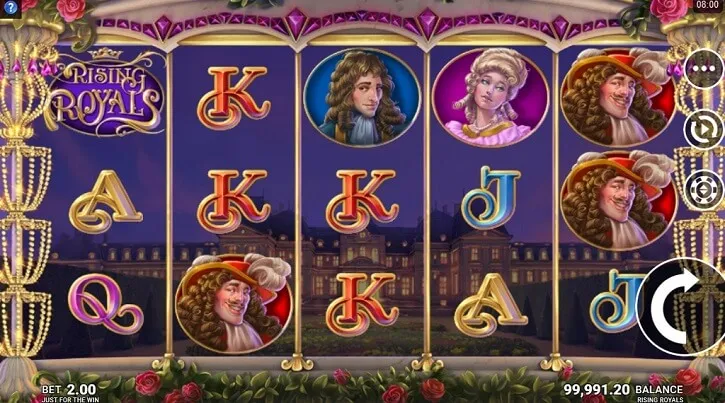 rising royals slot screen